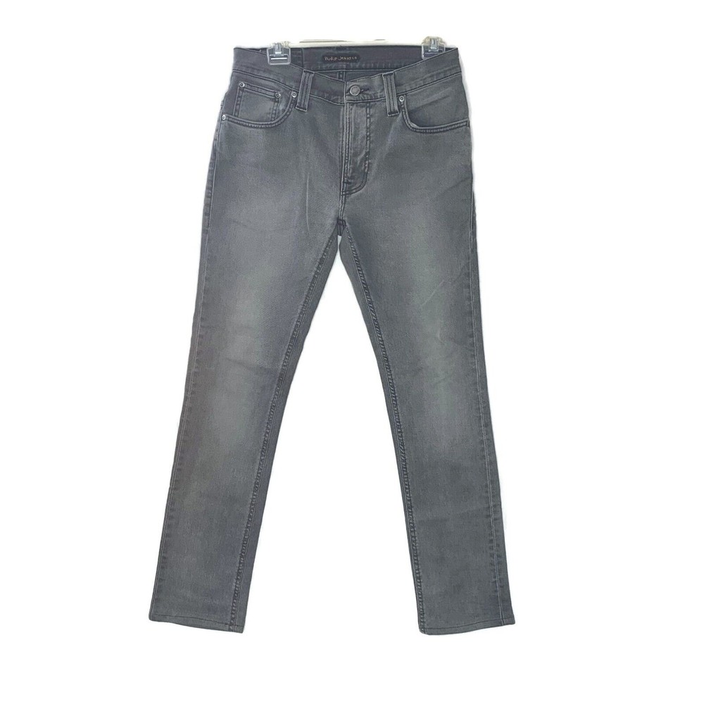 Nudie Jeans Men's Thin Finn Gray Denim Jeans